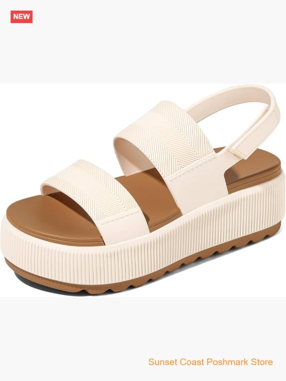 Platform Wedge Sandals Breathable Quick-Dry Waterproof Hook & Loop Closure